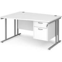 Click to view product details and reviews for Office Desk Left Hand Wave Desk 1400mm With Pedestal White Top With Silver Frame Maestro 25 Mc14wlp2swh. Click to view product details and reviews for Office Desk Left Hand Wave Desk 1400mm With Pedestal White Top With Silver Frame Maestro 25 Mc14wlp2swh.