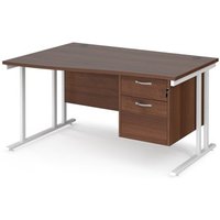 Click to view product details and reviews for Office Desk Left Hand Wave Desk 1400mm With Pedestal Walnut Top With White Frame Maestro 25 Mc14wlp2whw. Click to view product details and reviews for Office Desk Left Hand Wave Desk 1400mm With Pedestal Walnut Top With White Frame Maestro 25 Mc14wlp2whw.