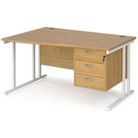 Click to view product details and reviews for Office Desk Left Hand Wave Desk 1400mm With Pedestal Oak Top With White Frame Maestro 25 Mc14wlp3who. Click to view product details and reviews for Office Desk Left Hand Wave Desk 1400mm With Pedestal Oak Top With White Frame Maestro 25 Mc14wlp3who.