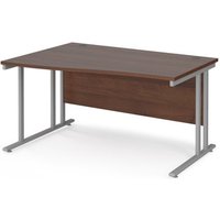 Click to view product details and reviews for Office Desk Left Hand Wave Desk 1400mm Walnut Top With Silver Frame Maestro 25 Mc14wlsw. Click to view product details and reviews for Office Desk Left Hand Wave Desk 1400mm Walnut Top With Silver Frame Maestro 25 Mc14wlsw.