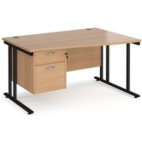 Click to view product details and reviews for Office Desk Right Hand Wave Desk 1400mm With Pedestal Beech Top With Black Frame Maestro 25 Mc14wrp2kb. Click to view product details and reviews for Office Desk Right Hand Wave Desk 1400mm With Pedestal Beech Top With Black Frame Maestro 25 Mc14wrp2kb.
