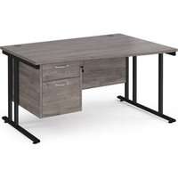 Click to view product details and reviews for Maestro 25 Right Hand Wave Desk 1400mm Wide With 2 Drawer Pedestal Black Cantilever Leg Frame Grey Oak Top. Click to view product details and reviews for Maestro 25 Right Hand Wave Desk 1400mm Wide With 2 Drawer Pedestal Black Cantilever Leg Frame Grey Oak Top.
