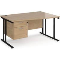 Click to view product details and reviews for Maestro 25 Right Hand Wave Desk 1400mm Wide With 2 Drawer Pedestal Black Cantilever Leg Frame Kendal Oak Top. Click to view product details and reviews for Maestro 25 Right Hand Wave Desk 1400mm Wide With 2 Drawer Pedestal Black Cantilever Leg Frame Kendal Oak Top.