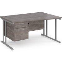 Click to view product details and reviews for Maestro 25 Right Hand Wave Desk 1400mm Wide With 2 Drawer Pedestal Silver Cantilever Leg Frame Grey Oak Top. Click to view product details and reviews for Maestro 25 Right Hand Wave Desk 1400mm Wide With 2 Drawer Pedestal Silver Cantilever Leg Frame Grey Oak Top.
