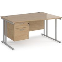 Click to view product details and reviews for Maestro 25 Right Hand Wave Desk 1400mm Wide With 2 Drawer Pedestal Silver Cantilever Leg Frame Kendal Oak Top. Click to view product details and reviews for Maestro 25 Right Hand Wave Desk 1400mm Wide With 2 Drawer Pedestal Silver Cantilever Leg Frame Kendal Oak Top.