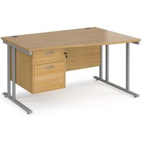 Click to view product details and reviews for Office Desk Right Hand Wave Desk 1400mm With Pedestal Oak Top With Silver Frame Maestro 25 Mc14wrp2so. Click to view product details and reviews for Office Desk Right Hand Wave Desk 1400mm With Pedestal Oak Top With Silver Frame Maestro 25 Mc14wrp2so.