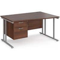 Click to view product details and reviews for Office Desk Right Hand Wave Desk 1400mm With Pedestal Walnut Top With Silver Frame Maestro 25 Mc14wrp2sw. Click to view product details and reviews for Office Desk Right Hand Wave Desk 1400mm With Pedestal Walnut Top With Silver Frame Maestro 25 Mc14wrp2sw.