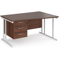 Click to view product details and reviews for Office Desk Right Hand Wave Desk 1400mm With Pedestal Walnut Top With White Frame Maestro 25 Mc14wrp3whw. Click to view product details and reviews for Office Desk Right Hand Wave Desk 1400mm With Pedestal Walnut Top With White Frame Maestro 25 Mc14wrp3whw.