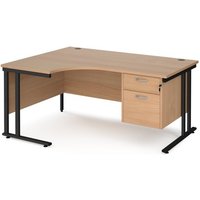 Click to view product details and reviews for Office Desk Left Hand Corner Desk 1600mm With Pedestal Beech Top With Black Frame 1200mm Depth Maestro 25 Mc16elp2kb. Click to view product details and reviews for Office Desk Left Hand Corner Desk 1600mm With Pedestal Beech Top With Black Frame 1200mm Depth Maestro 25 Mc16elp2kb.