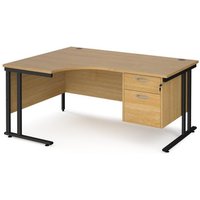Click to view product details and reviews for Office Desk Left Hand Corner Desk 1600mm With Pedestal Oak Top With Black Frame 1200mm Depth Maestro 25 Mc16elp2ko. Click to view product details and reviews for Office Desk Left Hand Corner Desk 1600mm With Pedestal Oak Top With Black Frame 1200mm Depth Maestro 25 Mc16elp2ko.
