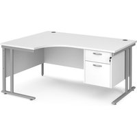 Click to view product details and reviews for Office Desk Left Hand Corner Desk 1600mm With Pedestal White Top With Silver Frame 1200mm Depth Maestro 25 Mc16elp2swh. Click to view product details and reviews for Office Desk Left Hand Corner Desk 1600mm With Pedestal White Top With Silver Frame 1200mm Depth Maestro 25 Mc16elp2swh.