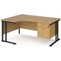 Click to view product details and reviews for Office Desk Left Hand Corner Desk 1600mm With Pedestal Oak Top With Black Frame 1200mm Depth Maestro 25 Mc16elp3ko. Click to view product details and reviews for Office Desk Left Hand Corner Desk 1600mm With Pedestal Oak Top With Black Frame 1200mm Depth Maestro 25 Mc16elp3ko.