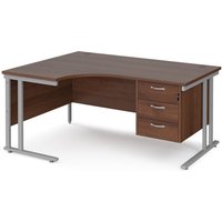 Click to view product details and reviews for Office Desk Left Hand Corner Desk 1600mm With Pedestal Walnut Top With Silver Frame 1200mm Depth Maestro 25 Mc16elp3sw. Click to view product details and reviews for Office Desk Left Hand Corner Desk 1600mm With Pedestal Walnut Top With Silver Frame 1200mm Depth Maestro 25 Mc16elp3sw.