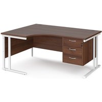 Click to view product details and reviews for Office Desk Left Hand Corner Desk 1600mm With Pedestal Walnut Top With White Frame 1200mm Depth Maestro 25 Mc16elp3whw. Click to view product details and reviews for Office Desk Left Hand Corner Desk 1600mm With Pedestal Walnut Top With White Frame 1200mm Depth Maestro 25 Mc16elp3whw.