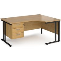 Click to view product details and reviews for Office Desk Right Hand Corner Desk 1600mm With Pedestal Oak Top With Black Frame 1200mm Depth Maestro 25 Mc16erp3ko. Click to view product details and reviews for Office Desk Right Hand Corner Desk 1600mm With Pedestal Oak Top With Black Frame 1200mm Depth Maestro 25 Mc16erp3ko.