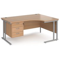 Click to view product details and reviews for Office Desk Right Hand Corner Desk 1600mm With Pedestal Beech Top With Silver Frame 1200mm Depth Maestro 25 Mc16erp3sb. Click to view product details and reviews for Office Desk Right Hand Corner Desk 1600mm With Pedestal Beech Top With Silver Frame 1200mm Depth Maestro 25 Mc16erp3sb.