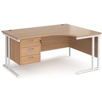 Click to view product details and reviews for Office Desk Right Hand Corner Desk 1600mm With Pedestal Beech Top With White Frame 1200mm Depth Maestro 25 Mc16erp3whb. Click to view product details and reviews for Office Desk Right Hand Corner Desk 1600mm With Pedestal Beech Top With White Frame 1200mm Depth Maestro 25 Mc16erp3whb.