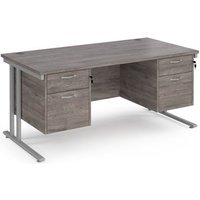 Click to view product details and reviews for Maestro 25 Straight Desk 1600mm X 800mm With Two X 2 Drawer Pedestals Silver Cantilever Leg Frame Grey Oak Top. Click to view product details and reviews for Maestro 25 Straight Desk 1600mm X 800mm With Two X 2 Drawer Pedestals Silver Cantilever Leg Frame Grey Oak Top.