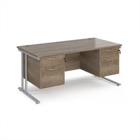 Click to view product details and reviews for Maestro 25 Straight Desk 1600mm X 800mm With Two X 2 Drawer Pedestals Silver Cantilever Leg Frame Nebraska Oak Top. Click to view product details and reviews for Maestro 25 Straight Desk 1600mm X 800mm With Two X 2 Drawer Pedestals Silver Cantilever Leg Frame Nebraska Oak Top.
