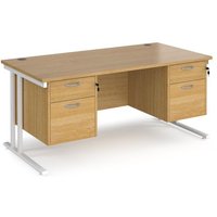 Click to view product details and reviews for Office Desk Rectangular Desk 1600mm With Double Pedestal Oak Top With White Frame 800mm Depth Maestro 25 Mc16p22who. Click to view product details and reviews for Office Desk Rectangular Desk 1600mm With Double Pedestal Oak Top With White Frame 800mm Depth Maestro 25 Mc16p22who.
