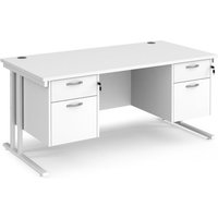 Click to view product details and reviews for Office Desk Rectangular Desk 1600mm With Double Pedestal White Top With White Frame 800mm Depth Maestro 25 Mc16p22whwh. Click to view product details and reviews for Office Desk Rectangular Desk 1600mm With Double Pedestal White Top With White Frame 800mm Depth Maestro 25 Mc16p22whwh.