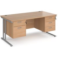 Click to view product details and reviews for Office Desk Rectangular Desk 1600mm With Double Pedestal Beech Top With Silver Frame 800mm Depth Maestro 25 Mc16p23sb. Click to view product details and reviews for Office Desk Rectangular Desk 1600mm With Double Pedestal Beech Top With Silver Frame 800mm Depth Maestro 25 Mc16p23sb.