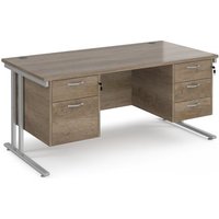 Click to view product details and reviews for Maestro 25 Straight Desk 1600mm X 800mm With 2 And 3 Drawer Pedestals Silver Cantilever Leg Frame Nebraska Oak Top. Click to view product details and reviews for Maestro 25 Straight Desk 1600mm X 800mm With 2 And 3 Drawer Pedestals Silver Cantilever Leg Frame Nebraska Oak Top.