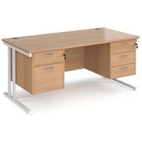 Click to view product details and reviews for Office Desk Rectangular Desk 1600mm With Double Pedestal Beech Top With White Frame 800mm Depth Maestro 25 Mc16p23whb. Click to view product details and reviews for Office Desk Rectangular Desk 1600mm With Double Pedestal Beech Top With White Frame 800mm Depth Maestro 25 Mc16p23whb.