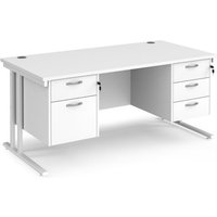 Click to view product details and reviews for Office Desk Rectangular Desk 1600mm With Double Pedestal White Top With White Frame 800mm Depth Maestro 25 Mc16p23whwh. Click to view product details and reviews for Office Desk Rectangular Desk 1600mm With Double Pedestal White Top With White Frame 800mm Depth Maestro 25 Mc16p23whwh.