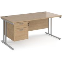 Click to view product details and reviews for Maestro 25 Straight Desk 1600mm X 800mm With 2 Drawer Pedestal Silver Cantilever Leg Frame Kendal Oak Top. Click to view product details and reviews for Maestro 25 Straight Desk 1600mm X 800mm With 2 Drawer Pedestal Silver Cantilever Leg Frame Kendal Oak Top.