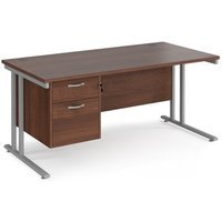 Click to view product details and reviews for Office Desk Rectangular Desk 1600mm With Pedestal Walnut Top With Silver Frame 800mm Depth Maestro 25 Mc16p2sw. Click to view product details and reviews for Office Desk Rectangular Desk 1600mm With Pedestal Walnut Top With Silver Frame 800mm Depth Maestro 25 Mc16p2sw.