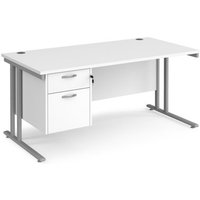 Click to view product details and reviews for Office Desk Rectangular Desk 1600mm With Pedestal White Top With Silver Frame 800mm Depth Maestro 25 Mc16p2swh. Click to view product details and reviews for Office Desk Rectangular Desk 1600mm With Pedestal White Top With Silver Frame 800mm Depth Maestro 25 Mc16p2swh.