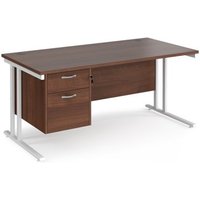 Click to view product details and reviews for Office Desk Rectangular Desk 1600mm With Pedestal Walnut Top With White Frame 800mm Depth Maestro 25 Mc16p2whw. Click to view product details and reviews for Office Desk Rectangular Desk 1600mm With Pedestal Walnut Top With White Frame 800mm Depth Maestro 25 Mc16p2whw.