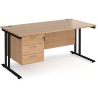 Click to view product details and reviews for Office Desk Rectangular Desk 1600mm With Pedestal Beech Top With Black Frame 800mm Depth Maestro 25 Mc16p3kb. Click to view product details and reviews for Office Desk Rectangular Desk 1600mm With Pedestal Beech Top With Black Frame 800mm Depth Maestro 25 Mc16p3kb.