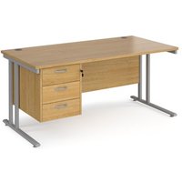 Click to view product details and reviews for Office Desk Rectangular Desk 1600mm With Pedestal Oak Top With Silver Frame 800mm Depth Maestro 25 Mc16p3so. Click to view product details and reviews for Office Desk Rectangular Desk 1600mm With Pedestal Oak Top With Silver Frame 800mm Depth Maestro 25 Mc16p3so.