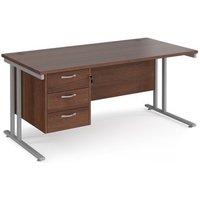 Click to view product details and reviews for Office Desk Rectangular Desk 1600mm With Pedestal Walnut Top With Silver Frame 800mm Depth Maestro 25 Mc16p3sw. Click to view product details and reviews for Office Desk Rectangular Desk 1600mm With Pedestal Walnut Top With Silver Frame 800mm Depth Maestro 25 Mc16p3sw.