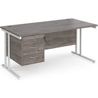 Click to view product details and reviews for Maestro 25 Straight Desk 1600mm X 800mm With 3 Drawer Pedestal White Cantilever Leg Frame Grey Oak Top. Click to view product details and reviews for Maestro 25 Straight Desk 1600mm X 800mm With 3 Drawer Pedestal White Cantilever Leg Frame Grey Oak Top.