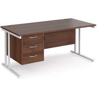 Click to view product details and reviews for Office Desk Rectangular Desk 1600mm With Pedestal Walnut Top With White Frame 800mm Depth Maestro 25 Mc16p3whw. Click to view product details and reviews for Office Desk Rectangular Desk 1600mm With Pedestal Walnut Top With White Frame 800mm Depth Maestro 25 Mc16p3whw.