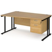 Click to view product details and reviews for Office Desk Left Hand Wave Desk 1600mm With Pedestal Oak Top With Black Frame Maestro 25 Mc16wlp2ko. Click to view product details and reviews for Office Desk Left Hand Wave Desk 1600mm With Pedestal Oak Top With Black Frame Maestro 25 Mc16wlp2ko.