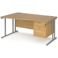Click to view product details and reviews for Office Desk Left Hand Wave Desk 1600mm With Pedestal Oak Top With Silver Frame Maestro 25 Mc16wlp2so. Click to view product details and reviews for Office Desk Left Hand Wave Desk 1600mm With Pedestal Oak Top With Silver Frame Maestro 25 Mc16wlp2so.