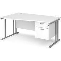 Click to view product details and reviews for Office Desk Left Hand Wave Desk 1600mm With Pedestal White Top With Silver Frame Maestro 25 Mc16wlp2swh. Click to view product details and reviews for Office Desk Left Hand Wave Desk 1600mm With Pedestal White Top With Silver Frame Maestro 25 Mc16wlp2swh.