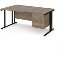 Click to view product details and reviews for Maestro 25 Left Hand Wave Desk 1600mm Wide With 3 Drawer Pedestal Black Cantilever Leg Frame Nebraska Oak Top. Click to view product details and reviews for Maestro 25 Left Hand Wave Desk 1600mm Wide With 3 Drawer Pedestal Black Cantilever Leg Frame Nebraska Oak Top.