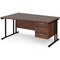 Click to view product details and reviews for Office Desk Left Hand Wave Desk 1600mm With Pedestal Walnut Top With Black Frame Maestro 25 Mc16wlp3kw. Click to view product details and reviews for Office Desk Left Hand Wave Desk 1600mm With Pedestal Walnut Top With Black Frame Maestro 25 Mc16wlp3kw.