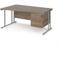 Click to view product details and reviews for Maestro 25 Left Hand Wave Desk 1600mm Wide With 3 Drawer Pedestal Silver Cantilever Leg Frame Nebraska Oak Top. Click to view product details and reviews for Maestro 25 Left Hand Wave Desk 1600mm Wide With 3 Drawer Pedestal Silver Cantilever Leg Frame Nebraska Oak Top.