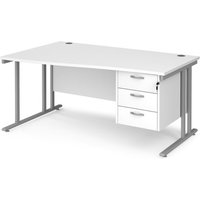 Click to view product details and reviews for Office Desk Left Hand Wave Desk 1600mm With Pedestal White Top With Silver Frame Maestro 25 Mc16wlp3swh. Click to view product details and reviews for Office Desk Left Hand Wave Desk 1600mm With Pedestal White Top With Silver Frame Maestro 25 Mc16wlp3swh.