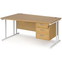 Click to view product details and reviews for Office Desk Left Hand Wave Desk 1600mm With Pedestal Oak Top With White Frame Maestro 25 Mc16wlp3who. Click to view product details and reviews for Office Desk Left Hand Wave Desk 1600mm With Pedestal Oak Top With White Frame Maestro 25 Mc16wlp3who.