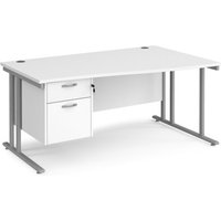Click to view product details and reviews for Office Desk Right Hand Wave Desk 1600mm With Pedestal White Top With Silver Frame Maestro 25 Mc16wrp2swh. Click to view product details and reviews for Office Desk Right Hand Wave Desk 1600mm With Pedestal White Top With Silver Frame Maestro 25 Mc16wrp2swh.