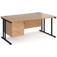 Click to view product details and reviews for Office Desk Right Hand Wave Desk 1600mm With Pedestal Beech Top With Black Frame Maestro 25 Mc16wrp3kb. Click to view product details and reviews for Office Desk Right Hand Wave Desk 1600mm With Pedestal Beech Top With Black Frame Maestro 25 Mc16wrp3kb.