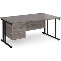Click to view product details and reviews for Maestro 25 Right Hand Wave Desk 1600mm Wide With 3 Drawer Pedestal Black Cantilever Leg Frame Grey Oak Top. Click to view product details and reviews for Maestro 25 Right Hand Wave Desk 1600mm Wide With 3 Drawer Pedestal Black Cantilever Leg Frame Grey Oak Top.