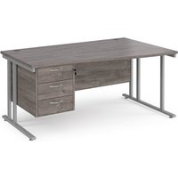 Click to view product details and reviews for Maestro 25 Right Hand Wave Desk 1600mm Wide With 3 Drawer Pedestal Silver Cantilever Leg Frame Grey Oak Top. Click to view product details and reviews for Maestro 25 Right Hand Wave Desk 1600mm Wide With 3 Drawer Pedestal Silver Cantilever Leg Frame Grey Oak Top.